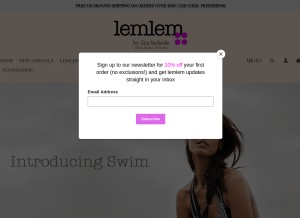 How lemlem.com looks like on a tablet such as an iPad.