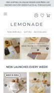 How lemonadeindia.com looks like on a mobile device such as an iPhone.