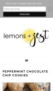 How lemonsandzest.com looks like on a mobile device such as an iPhone.