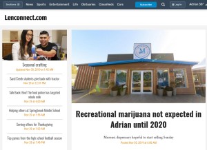 How lenconnect.com looks like on a tablet such as an iPad.