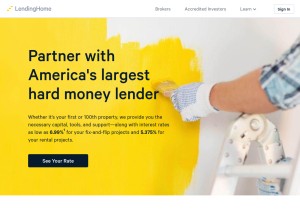 How lendinghome.com looks like on a tablet such as an iPad.