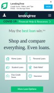 How lendingtree.com looks like on a mobile device such as an iPhone.