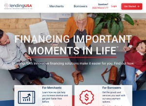 How lendingusa.com looks like on a tablet such as an iPad.