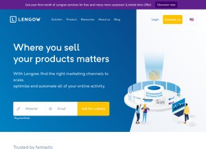 How lengow.com looks like on a tablet such as an iPad.