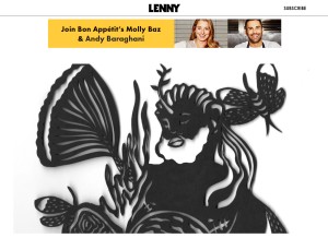 How lennyletter.com looks like on a tablet such as an iPad.