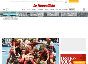 How lenouvelliste.ch looks like on a tablet such as an iPad.