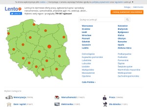 How lento.pl looks like on a tablet such as an iPad.