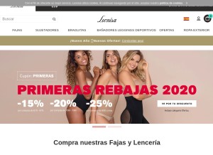 How leonisa.com looks like on a tablet such as an iPad.