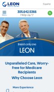 How leonmedicalcenters.com looks like on a mobile device such as an iPhone.