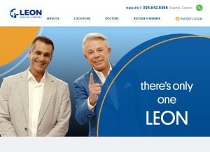 How leonmedicalcenters.com looks like on a tablet such as an iPad.