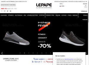 How lepape.com looks like on a tablet such as an iPad.