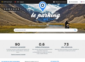 How leparking-moto.fr looks like on a tablet such as an iPad.