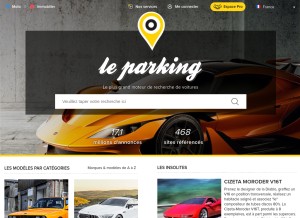 How leparking.fr looks like on a tablet such as an iPad.