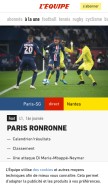 How lequipe.fr looks like on a mobile device such as an iPhone.