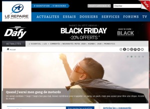 How lerepairedesmotards.com looks like on a tablet such as an iPad.