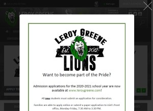 How leroygreene.com looks like on a tablet such as an iPad.