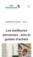 How les-perceuses.com looks like on a mobile device such as an iPhone.