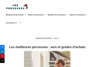 How les-perceuses.com looks like on a tablet such as an iPad.