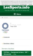 How les-sports.info looks like on a mobile device such as an iPhone.