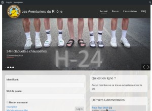 How lesaventuriersdurhone.org looks like on a tablet such as an iPad.