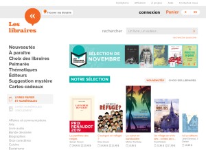 How leslibraires.ca looks like on a tablet such as an iPad.