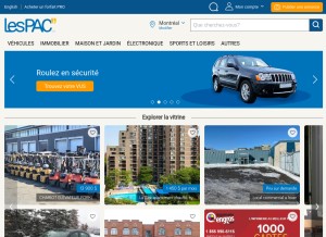 How lespac.com looks like on a tablet such as an iPad.