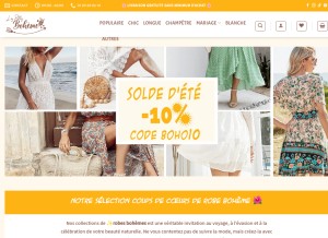 How lespetitesbohemes.com looks like on a tablet such as an iPad.