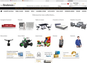 How lestendances.fr looks like on a tablet such as an iPad.