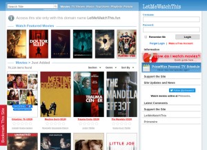 How letmewatchthis.fun looks like on a tablet such as an iPad.