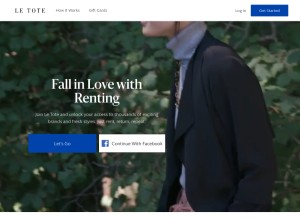 How letote.com looks like on a tablet such as an iPad.