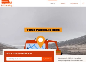 How letracking.com looks like on a tablet such as an iPad.