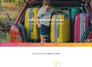 How letsgobaby.pt looks like on a tablet such as an iPad.