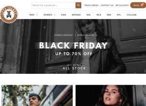 How letsjacket.com looks like on a tablet such as an iPad.