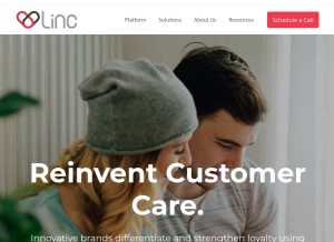 How letslinc.com looks like on a tablet such as an iPad.