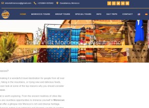 How letsvisitmorocco.com looks like on a tablet such as an iPad.