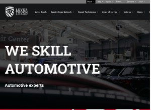 How levertouch.com looks like on a tablet such as an iPad.