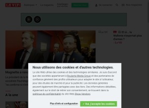 How levif.be looks like on a tablet such as an iPad.