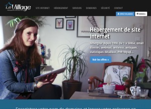 How levillage.org looks like on a tablet such as an iPad.