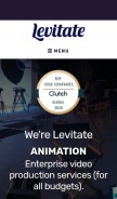 How levitatemedia.com looks like on a mobile device such as an iPhone.