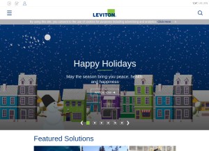 How leviton.com looks like on a tablet such as an iPad.