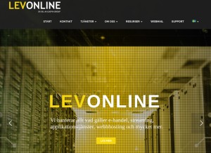 How levonline.com looks like on a tablet such as an iPad.