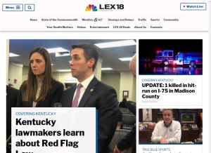 How lex18.com looks like on a tablet such as an iPad.