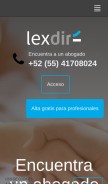 How lexdir.mx looks like on a mobile device such as an iPhone.