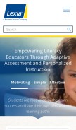 How lexialearning.com looks like on a mobile device such as an iPhone.