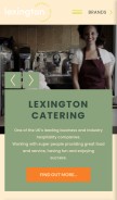 How lexingtoncatering.london looks like on a mobile device such as an iPhone.