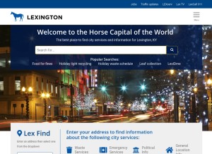 How lexingtonky.gov looks like on a tablet such as an iPad.