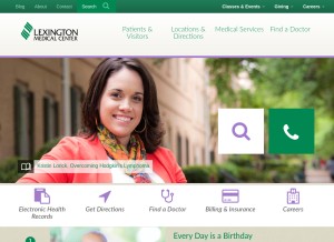 How lexmed.com looks like on a tablet such as an iPad.