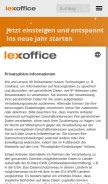 How lexoffice.de looks like on a mobile device such as an iPhone.