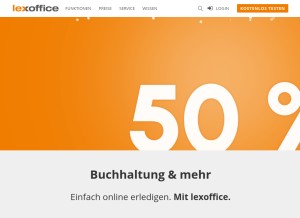 How lexoffice.de looks like on a tablet such as an iPad.