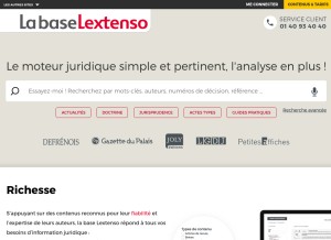 How lextenso.fr looks like on a tablet such as an iPad.